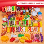 Barbecue Mirip Mainan Anak Mainan Bbq Playset Mainan BBQ Set Mainan Masak Masakan Sate Sosis Bakso B