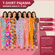 Tshirt Pajama for WOMEN S-M/L-XL/2XL/3XL Terno for Womens Cotton Spandex Fabric Sleepwear T-shirts pajama Assorted Designs