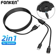 Fonken 2 In 1 USB Watch Charger for Garmin Fenix 7 7S 7X 6 5 5X Venu2 Garmin Smartwatch Charger USB to Type C Charging Cable