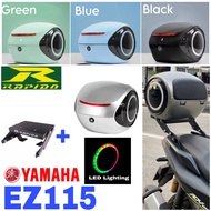 Combo Set Monorack Rapido YAMAHA EZ115 Top Box Alien ABS Tail Box Siput 35L + LED Lighting Accessori