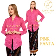 (BISA COD – REALPICT) KEBAYA ENCIM PINK FANTA BORDIR UKURAN SAMPAI XXXXXL Kebaya couple pasangan ele