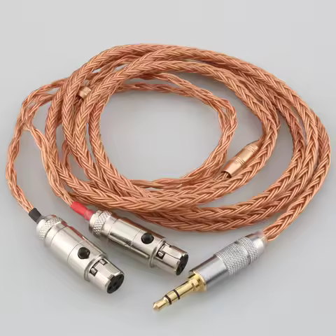 3.5 4.4 2.5mm XLR Balanced 16 Core 99% 7N OCC headphone Upgraded Cable For Audeze LCD-3 LCD-2 LCD-X 