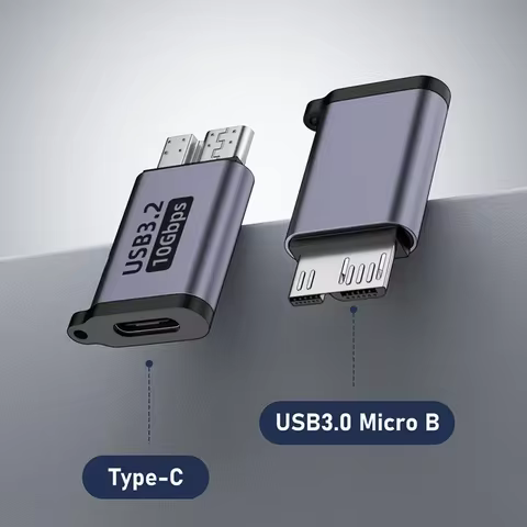 Micro B USB C 3.0 Male to Type C Female Adapter Type-C USB3.0 Micro B Connector for External Hard Dr