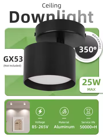 Kitchen DownLight GX53 AC85V-265V Living Room Bedroom Corridor Spot Ceiling Light LED Room Decor Spo