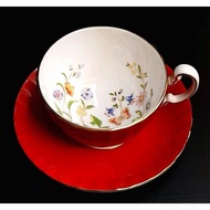 Aynsley 🇬🇧 Made in England Cottage Garden Red Oban Cup & Saucer