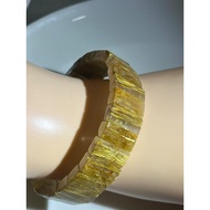 #B452 100% Natural Translucent Gold Rutilated Bangle H15.4mm x L 7.3mm x W 5.5mm