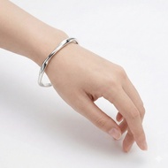 LAURIEL Wave Bangle - S999 Silver Plated Bracelet Silver PlatedWanita