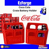 Coca Cola Crate Battery holder/ Desk Organizer Ezforge (AA / AAA / 9V / 18650)