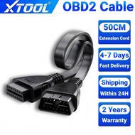 XTOOL OBDII Extension Cable 1.64ft(50cm) 16 Pin Male to Female Cable Universal Extension Cord