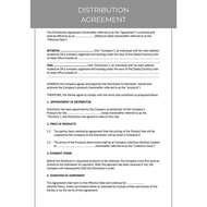 DISTRIBUTION AGREEMENT