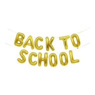 Back To School Foil Balloon Aluminum Banner School Bus Schoolbag Crayons Pensil Pen Welcome Kinderga