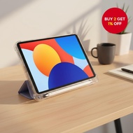 Xiaomi Pad 7 Case with Pen Tray for Redmi Pad SE 8.7inch Transparent Foldable Cover  Sarung Xiaomi P