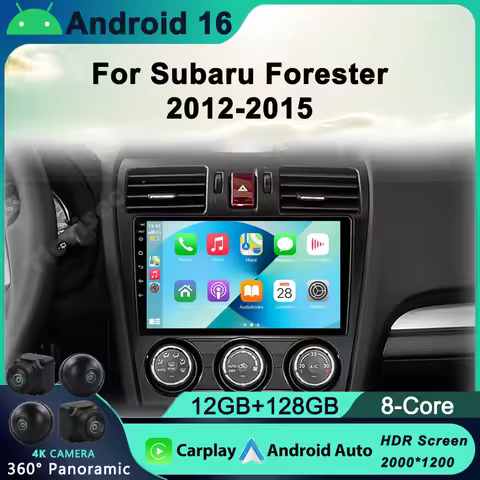 9" Android 16 Car Radio For Subaru Forester XV WRX 2012- 2015 2016 Multimedia Player 2Din Navigation