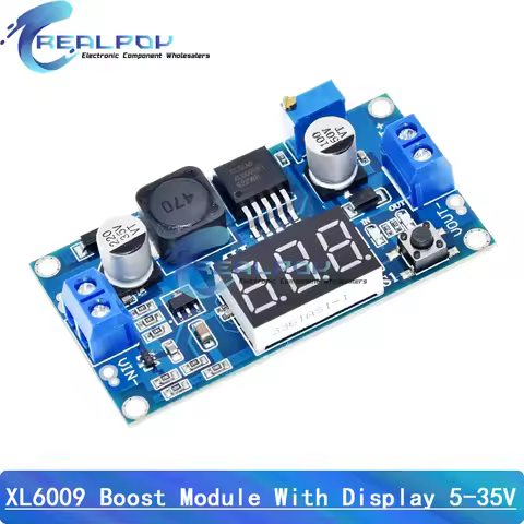 DC-DC XL6009 Digital Boost Step Up Power Supply Module Adjustable 4.5-32V to 5-52V Step-up Voltage R