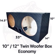 12 INCH 10 INCH CAR AUDIO Sub Woofer Box SPEAKER Box Carpet Set Round Hole DOUBLE