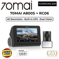 70mai A800s 4K Smart Dash Cam Built-in GPS+ MEMORY CARD