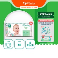 Offspring Fashion Baby Diapers Tape M (336pcs) [8 Packs]