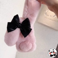 Fall Winter Furry Bunny Phone Case For OPPO Find X8 X8S X7 X6 X5 X3 X2 R17 R15 R15X R11 R11S R9 R9s 