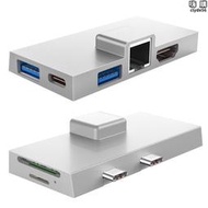 適用surface pro9拓展塢pro8直插式擴展塢pro x貼合pro7網路線usb擴充器顯示器轉換器專用配件轉接