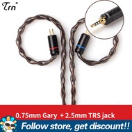 RN T4 8 Core OCC Copper Cable 2.5MM /3.5MM With MMCX/2PIN Connector HIFI Upgraded Cable Earphones Ca