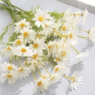 10pcs 5 Head Artificial Flowers Bouquet Daisy Cosmos Wedding Home Photography Decoration Props Silk 
