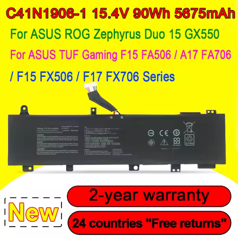 NEW C41N1906-1 Laptop Battery for ASUS TUF Gaming A15 FA506 FA506II FA506QR 2021 F15 FX506 FX506H FX