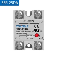 Single Phase Solid State Relay SSR-40DA SSR-25DA SSR-10DA DC To AC 3-32VDC อินพุต24-380VAC เอาต์พุต 