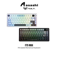 AULA F75 MAX 75% Gasket Mechanical Keyboard – Tri-Mode (Wired/Bluetooth/2.4G), Hot-Swap, Reaper Swit
