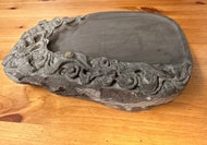 石眼端墨硯台-捲髮,珍貴石眼硯台 古董級端墨硯台 藝術品等級硯台