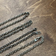 ALLY JEWELLERY 925 Sterling Silver Necklace Tommy Horn Chain Lobster Clasp Sterling Silver Necklace 
