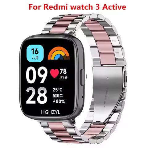 Stainless Steel Band For Redmi Watch 3 Active Strap Smart Watch Metal Bracelet Belt For Xiaomi Redmi