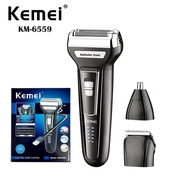 เครื่องโกนหนวด ที่โกนหนวด Kemei ปัตตาเลี่ยนโกนหนวดไร้สาย แบตตาเลี่ยนโกนหนวด เปลี่ยนหัวได้ ใช้งานได้ห