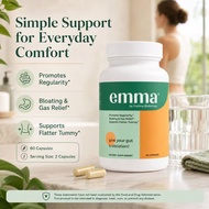 Emma Gut Health Relief Supplement, Doctor Endorsed Formula for Women & Men, Leaky Gut & Digestive Su