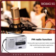 [bigbag.sg] Mini AM/FM Radio AA Battery Powered Full-wave Band Emergency Radio Receiver