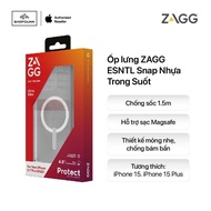 ZAGG ESNTL Snap Transparent Plastic Case for iPhone 15/ iPhone 15 Plus iPhone 15 Case