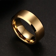 แฟชั่นแปด8มม. ทองเงินสีดำบุคลิกภาพแหวนคู่แหวนสแตนเลส