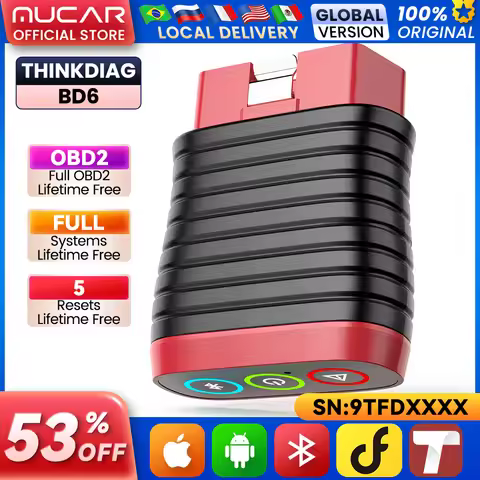 THINKCAR BD6 OBD2 Scanner for Car,All System Car Code Readers Scan Tools for iPhone & Android Wirele