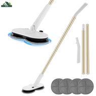 Cordless Electric Mop with 4 Mop Pads 2000m Rechargeable Electric Mop Floor Cleaner Dual Head Electric Spin Mop Efficient  SHOPSKC0482