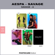 Aespa - photocard [SAVAGE] Ver. Savage