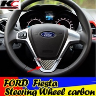 【READY Stock】steering wheel cover/✾卍☂Steering Wheel Ford Fiesta Ecosport Auto Accessories Carbon