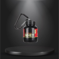 [Ready Stock] Whey Protein Mini Bottle Keychain Gym Keychain Protein Bottle Keychain For Bodybuilder