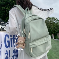 New Candy Color Double Zipper Women Backpack High Quality Waterproof Nylon School Bag Big Student Bag Cute Girl Travel Rucksacks