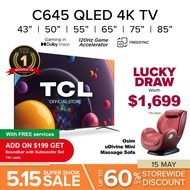 QLED TCL C645 4K TV Google TV | 43 50 55 65 75 85 inch | 120Hz DLG | ONKYO | Dolby Atmos | AIPQ 2.0