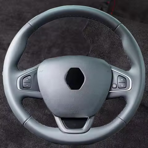 Customized Car Steering Wheel Cover For Renault Clio 4 (IV) Kaptur Captur 2016-2019 Suede Auto Acces