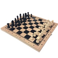 Tournament Solid Chess Set 3 In 1 Wooden Chess Board 39 x 39 cm