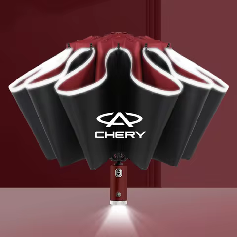 Car Umbrella Reflective Stripe Reverse Led Umbrella For Chery Tiggo 7 Pro 8 4 5 3 2 T11 5X Amulet Fo