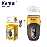 เครื่องโกนหนวด Kemei เครื่องโกนหนวดไฟฟ้า ที่โกนหนวด ระบบ 3 ใบมีด ล้างได้ กันน้ำได้ มีดโกนหนวด โกนเคร