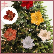 BST Poinsettia Flower Christmas Tree Toppers Flower Decoration Fabric Materials Cost Effective Holid