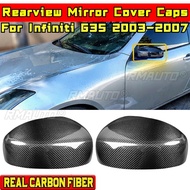 For Infiniti G35 Body Kit Rearview Mirror Cover Caps Real Carbon Fibe For Infiniti G35 2003-2007 Car