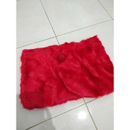 MERAH Red Feather Bolero Brooch Red Feather Shawl Brooch